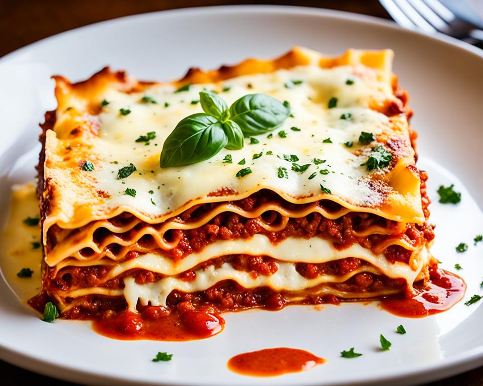 lasagne with cheese