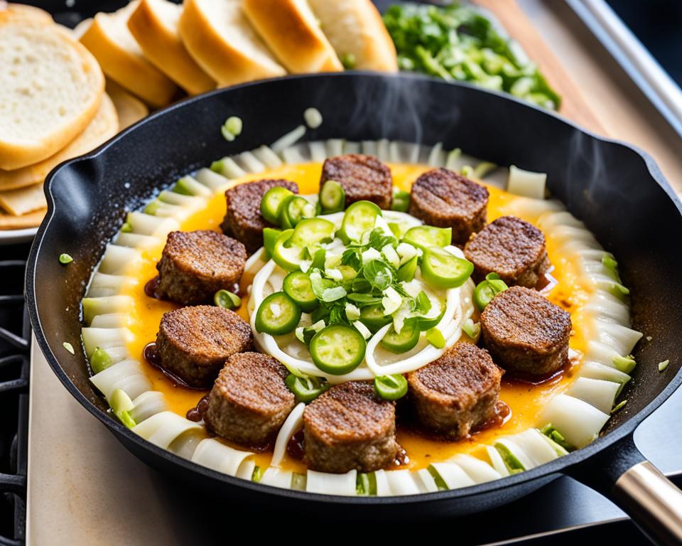 Cheeseburger spring rolls frying